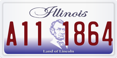 IL license plate A111864