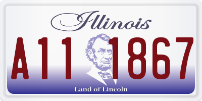 IL license plate A111867