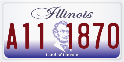 IL license plate A111870