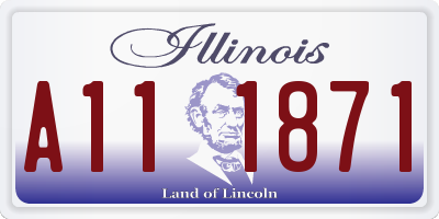 IL license plate A111871