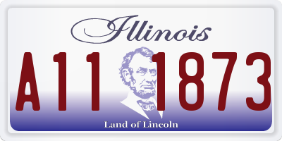 IL license plate A111873