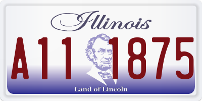 IL license plate A111875