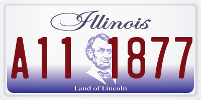 IL license plate A111877