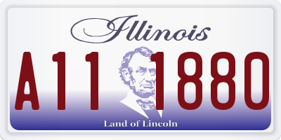 IL license plate A111880