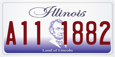 IL license plate A111882