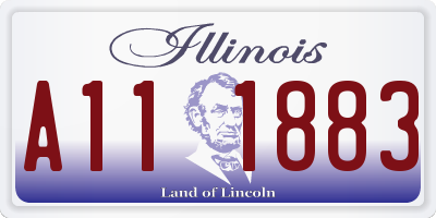 IL license plate A111883