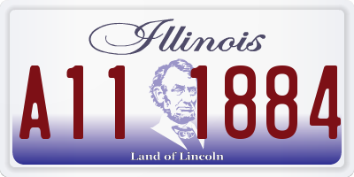 IL license plate A111884