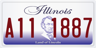 IL license plate A111887