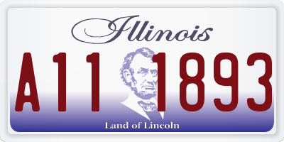IL license plate A111893