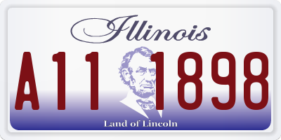 IL license plate A111898
