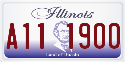 IL license plate A111900