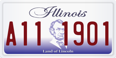 IL license plate A111901