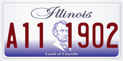 IL license plate A111902