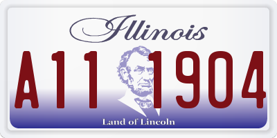 IL license plate A111904