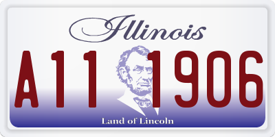 IL license plate A111906