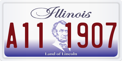IL license plate A111907