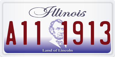 IL license plate A111913