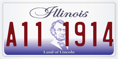 IL license plate A111914