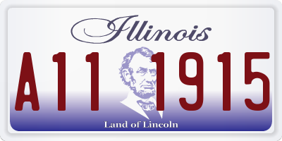 IL license plate A111915