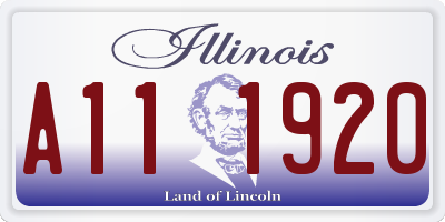 IL license plate A111920