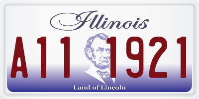 IL license plate A111921