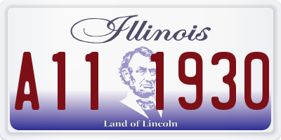 IL license plate A111930