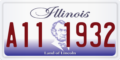 IL license plate A111932