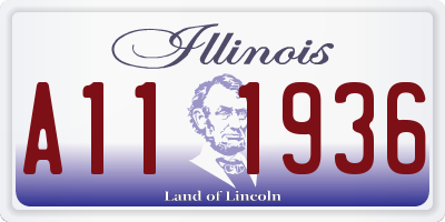 IL license plate A111936