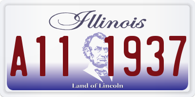 IL license plate A111937