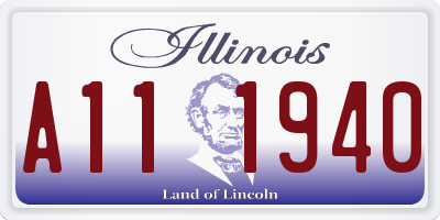 IL license plate A111940