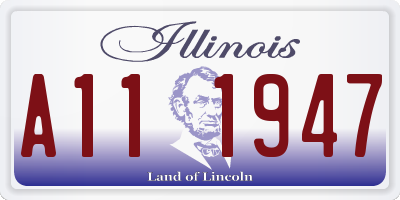 IL license plate A111947