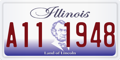 IL license plate A111948
