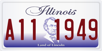 IL license plate A111949