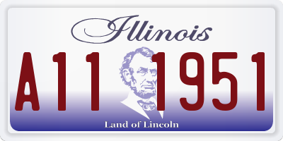 IL license plate A111951