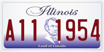 IL license plate A111954
