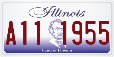 IL license plate A111955