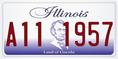 IL license plate A111957