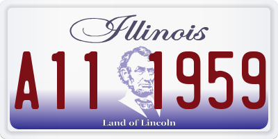 IL license plate A111959