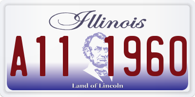 IL license plate A111960