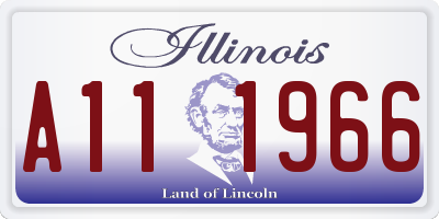 IL license plate A111966