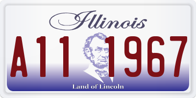IL license plate A111967