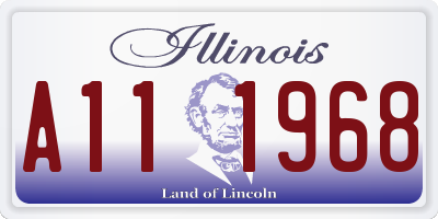 IL license plate A111968