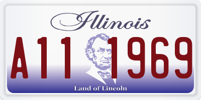 IL license plate A111969