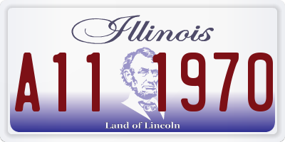 IL license plate A111970