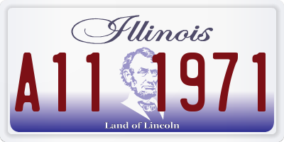 IL license plate A111971