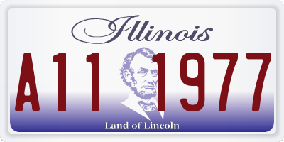 IL license plate A111977