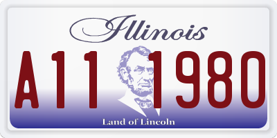 IL license plate A111980
