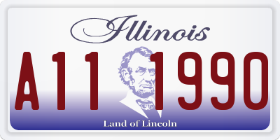 IL license plate A111990