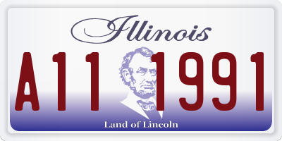 IL license plate A111991