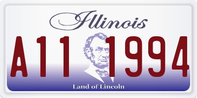 IL license plate A111994